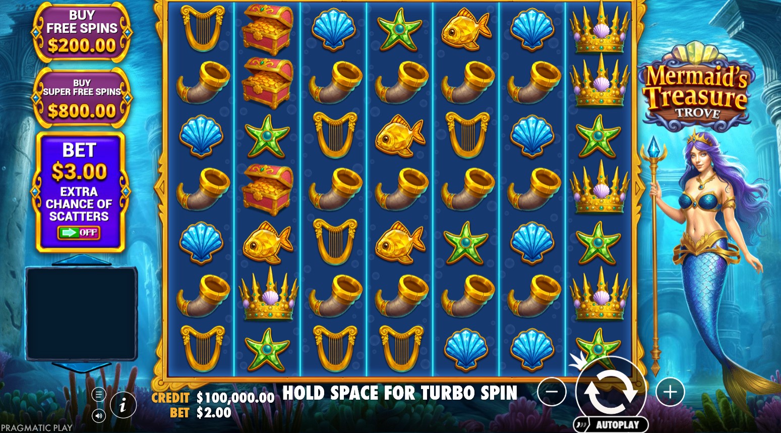 You are currently viewing Mermaid’s Treasure Trove – (Pragmatic Play) Slot Review