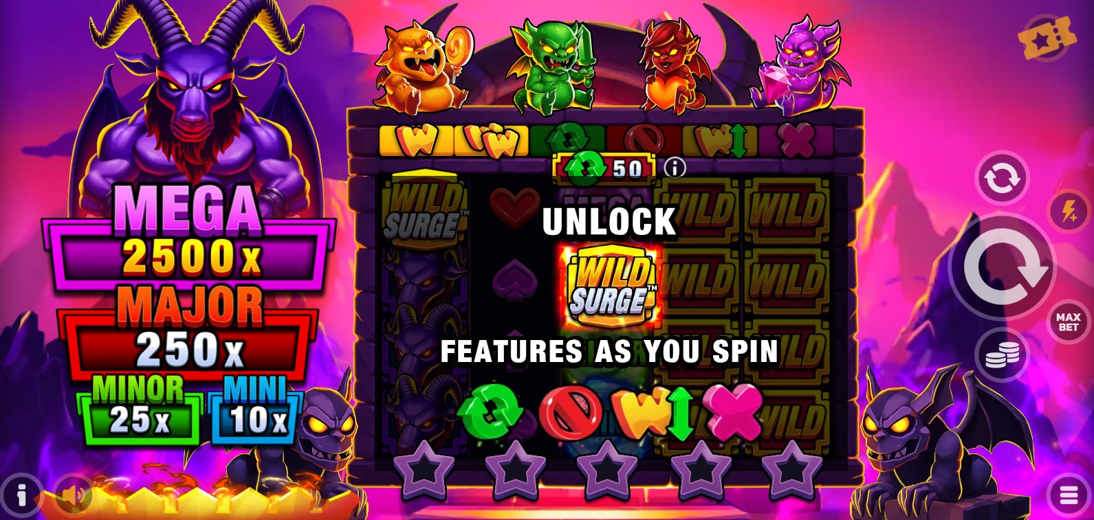 Read more about the article Alpha Gods Baphomet WildSurge (PearFiction Studios) Slot Review