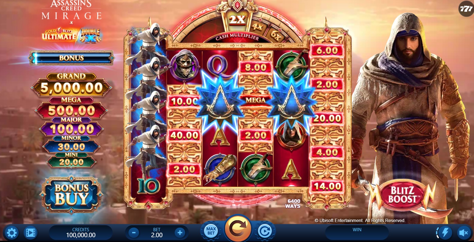 Read more about the article Assassin’s Creed Mirage x Gold Blitz Ultimate Double X (Fortune Factory Studios) Slot Review