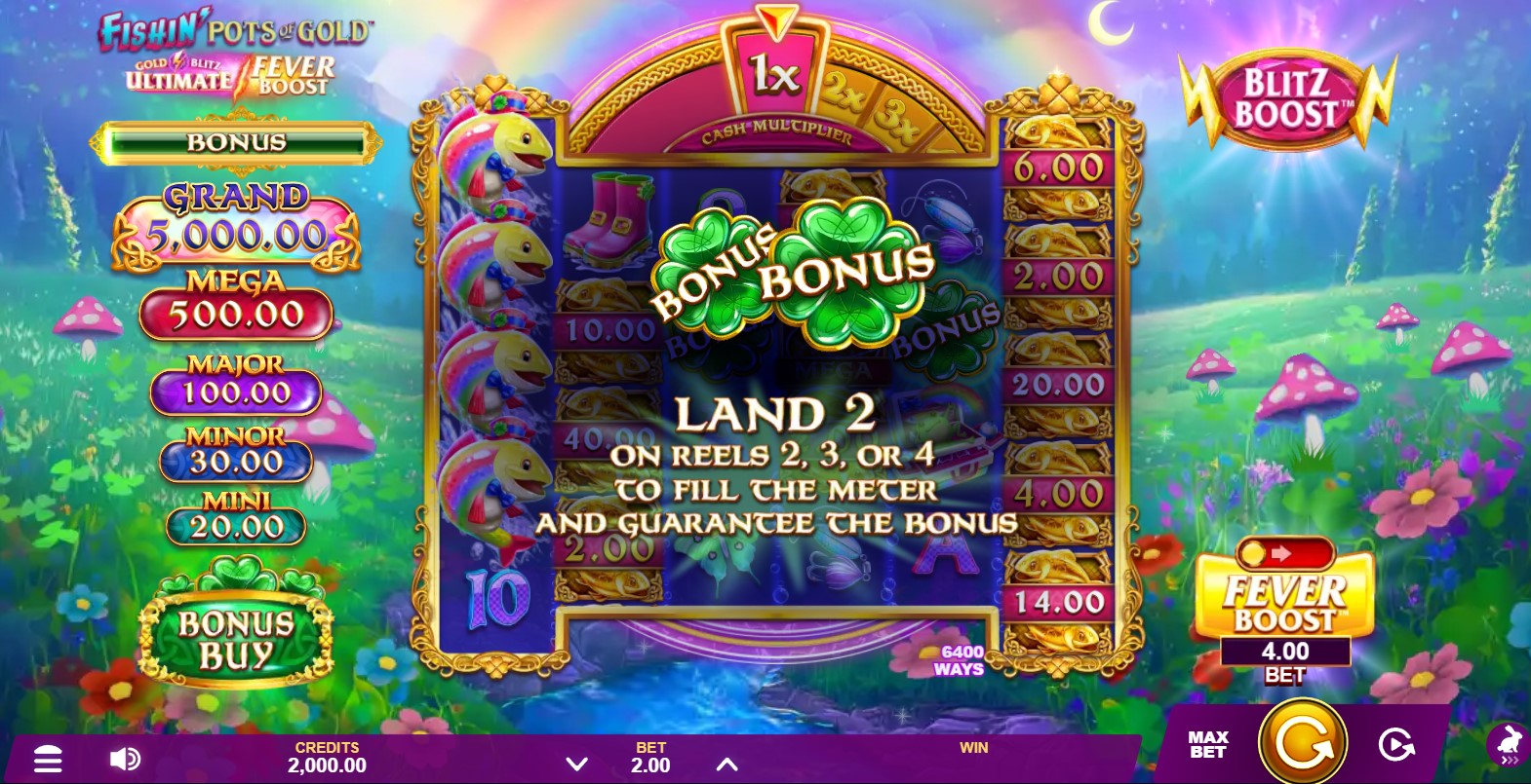 Read more about the article Fishin’ Pots of Gold Gold Blitz Ultimate Fever Boost (Gameburger) Slot Review