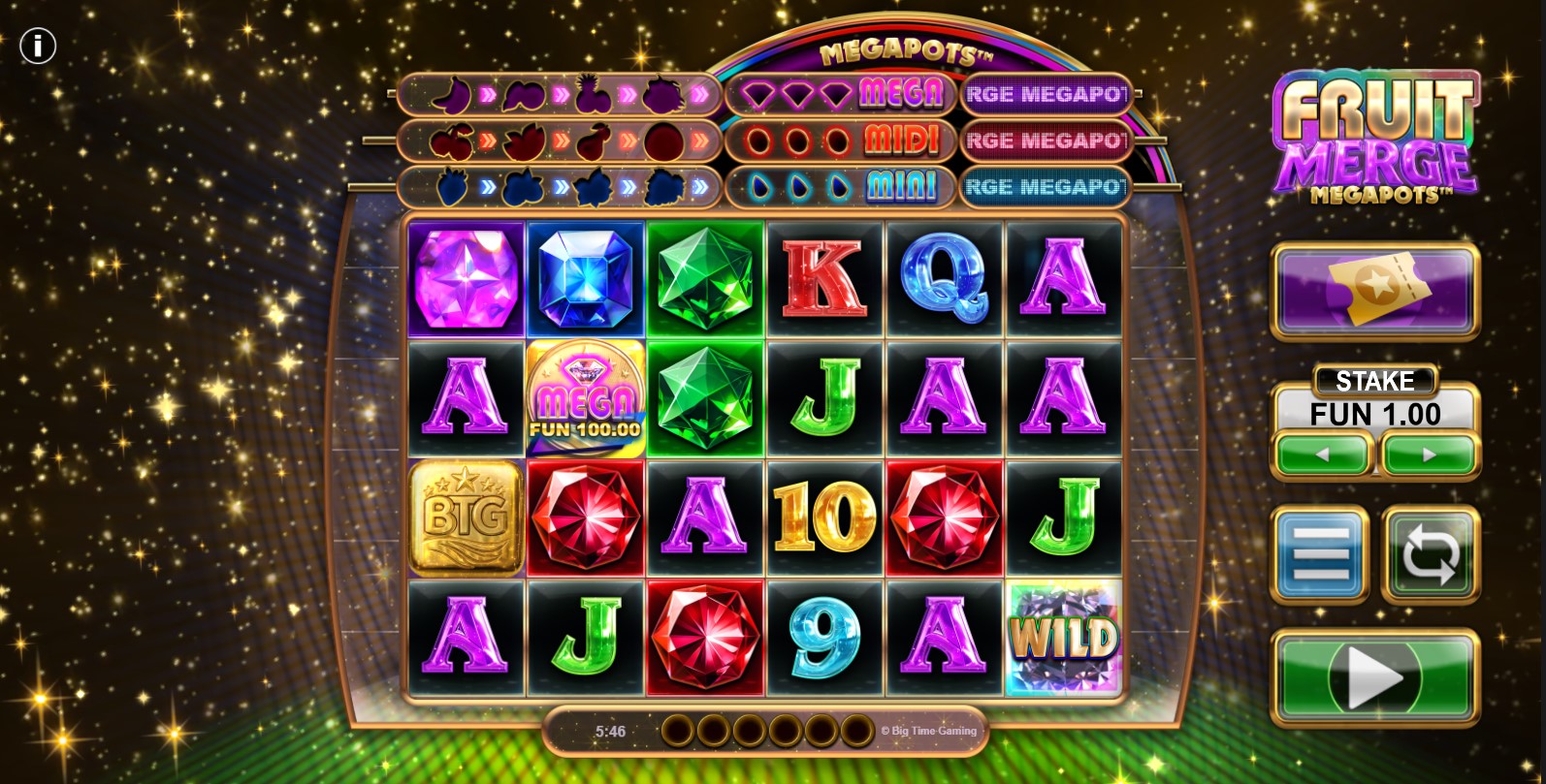 Read more about the article Fruit Merge Megapots (Big Time Gaming) Slot Review