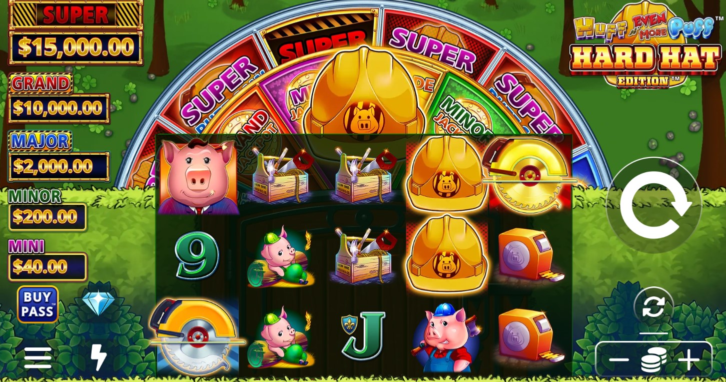 Read more about the article Huff N’ Even More Puff Hard Hat Edition (Light & Wonder) Slot Review