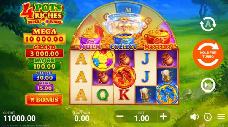 4 Pots Riches Super Wheel (Playson) Slot Review