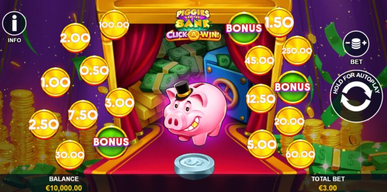 Piggies and the Bank Click-A-Win (Playtech) Slot Review – A Casino Player’s Honest Opinion