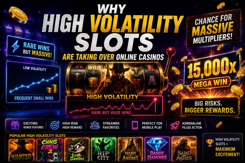 You are currently viewing Why High Volatility Slots Are Taking Over Online Casinos