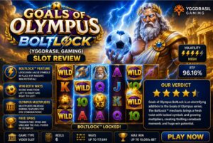 Read more about the article Goals of Olympus BoltLock (Yggdrasil Gaming) Slot Review