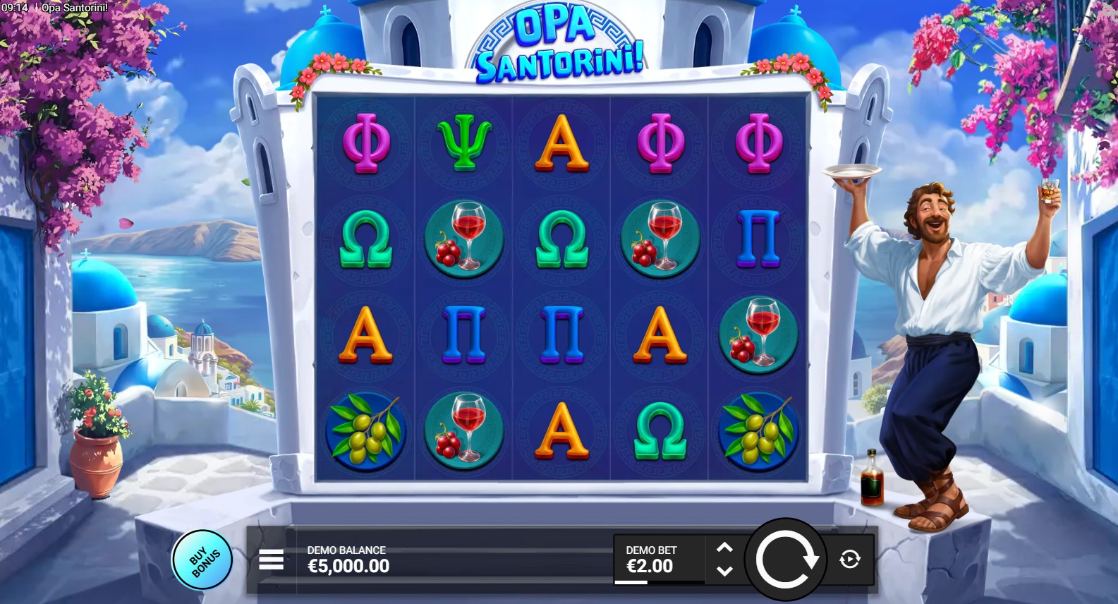 You are currently viewing Opa Santorini (NowNow Gaming) Slot Review