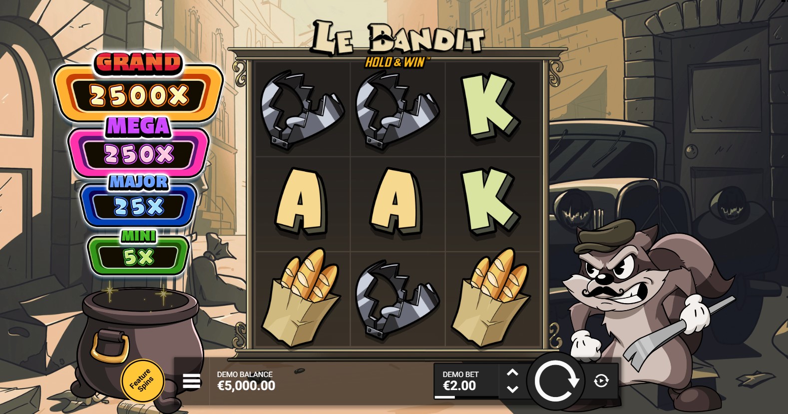 You are currently viewing Le Bandit Hold & Win (Hacksaw Gaming) Slot Review